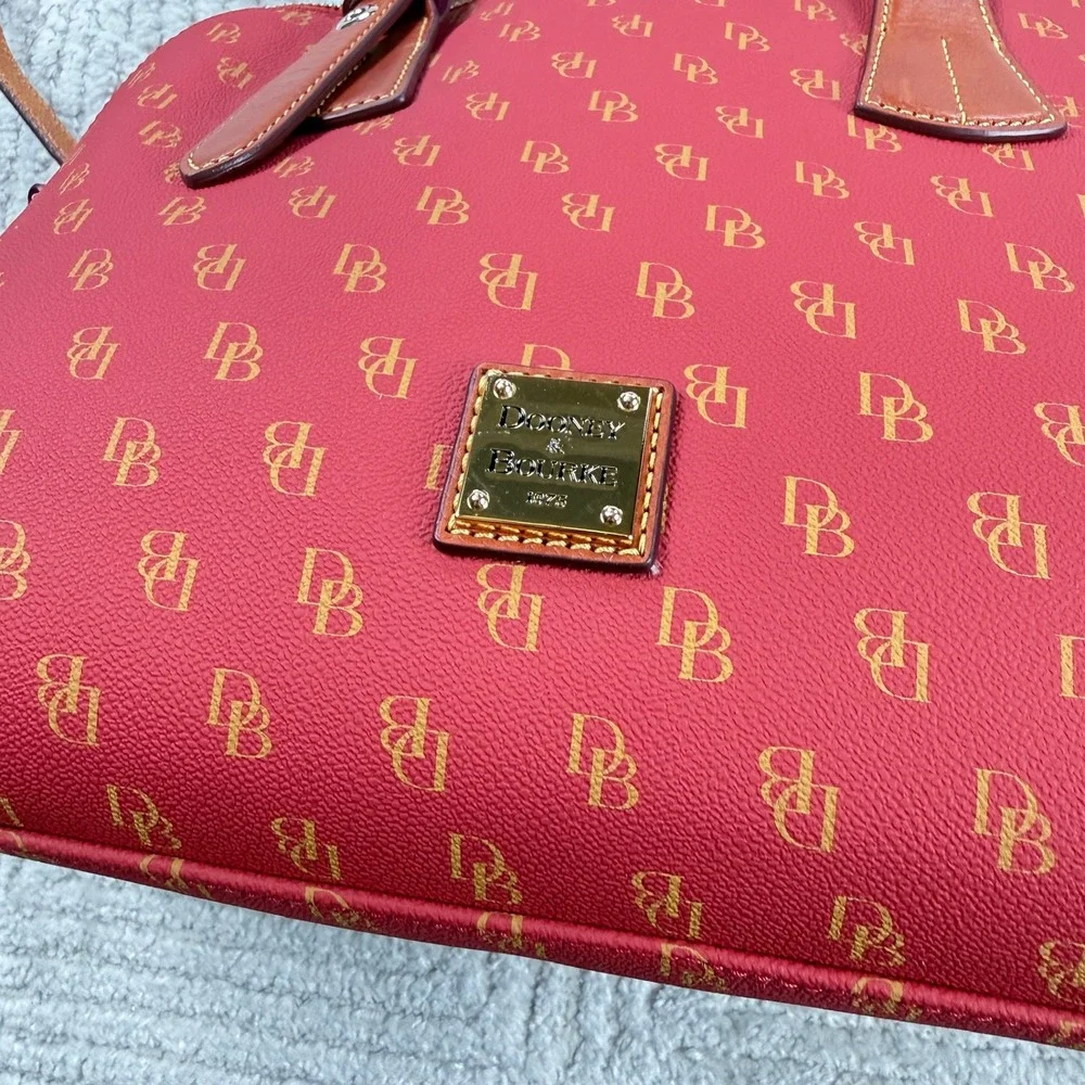 Dooney & Bourke Satchel Bag Women's Gretta Small Audrey Red Monogram Crossbody
